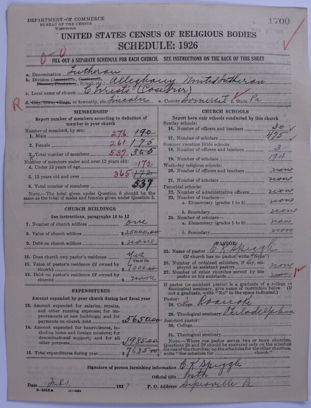 Scan of United Lutheran Church in America: 1700
