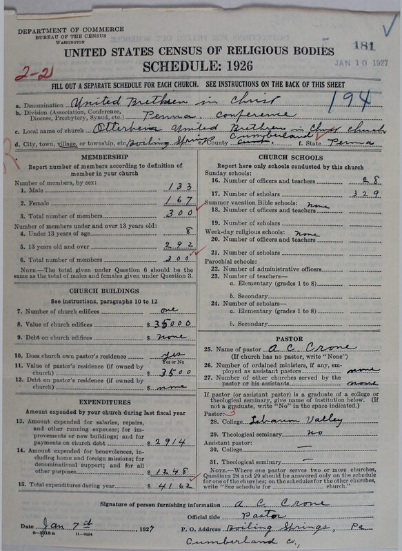Scan of Church of the United Brethren in Christ: 181