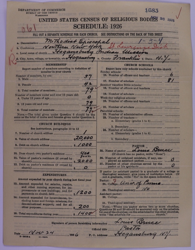 Scan of Methodist Episcopal Church: 1685