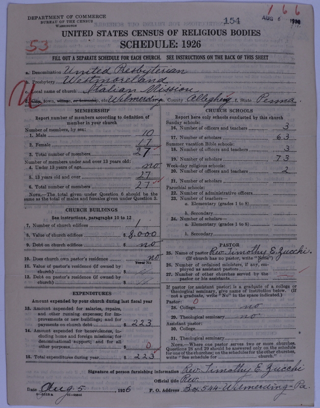 Scan of United Presbyterian Church of North America: 154
