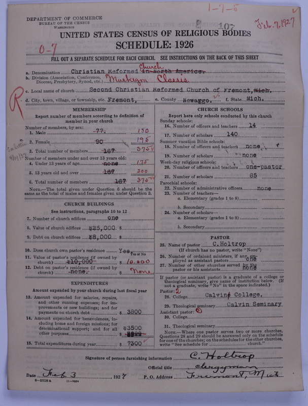 Scan of Christian Reformed Church: 107