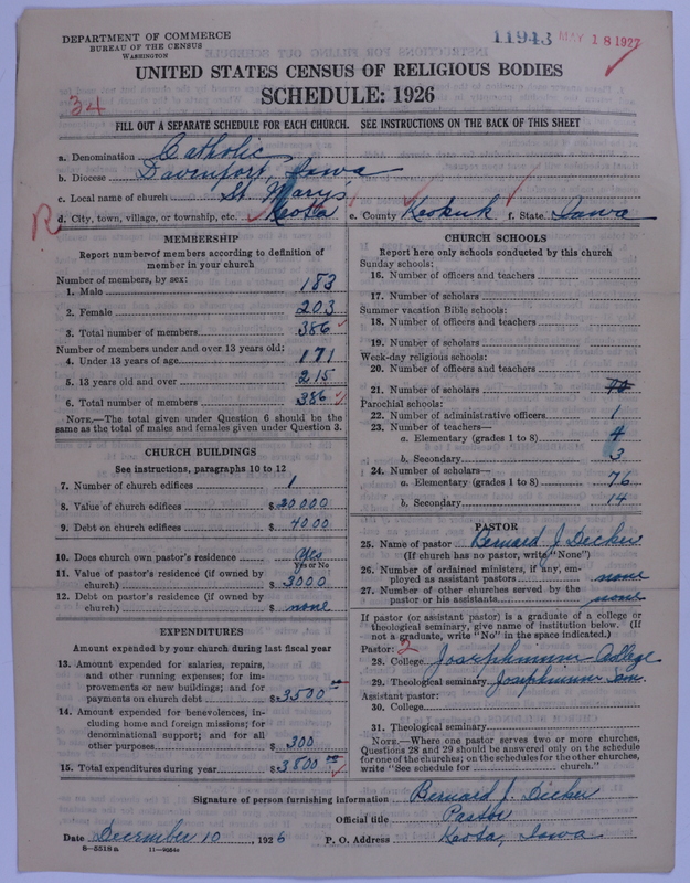 Scan of Roman Catholic Church: 11943