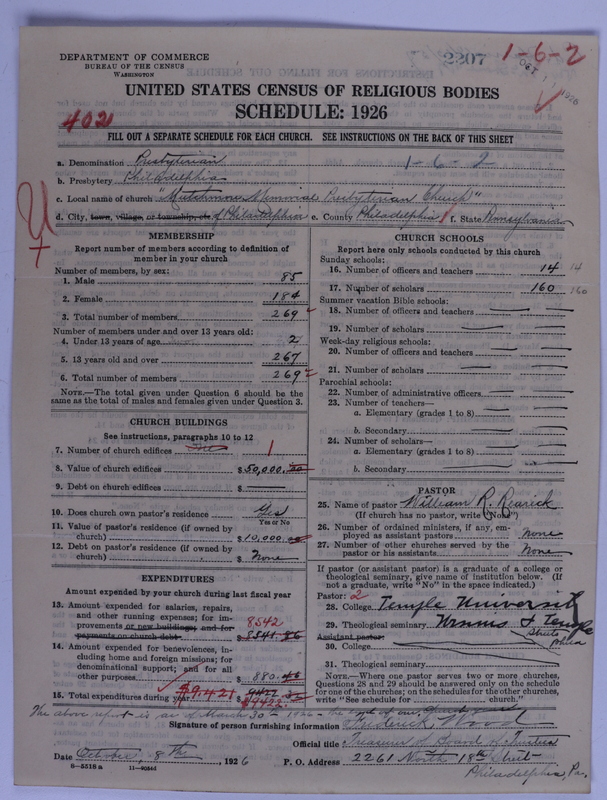 Scan of Presbyterian Church in the United States of America: 2207