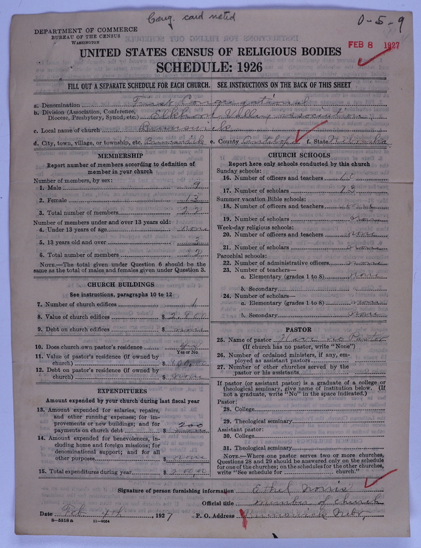 Scan of Federated Churches:
