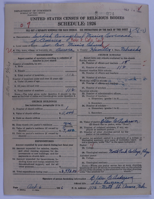 Scan of Swedish Evangelical Mission Covenant of America: 274
