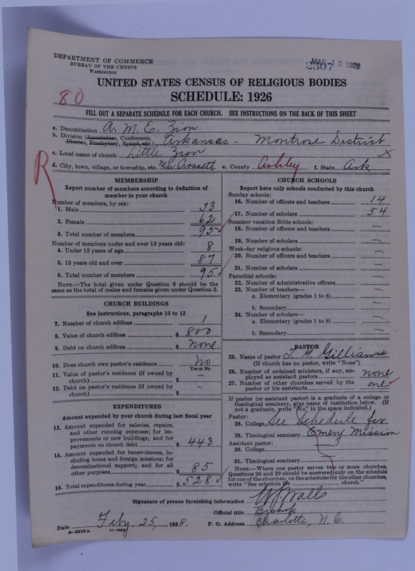 Scan of African Methodist Episcopal Zion Church: 2307
