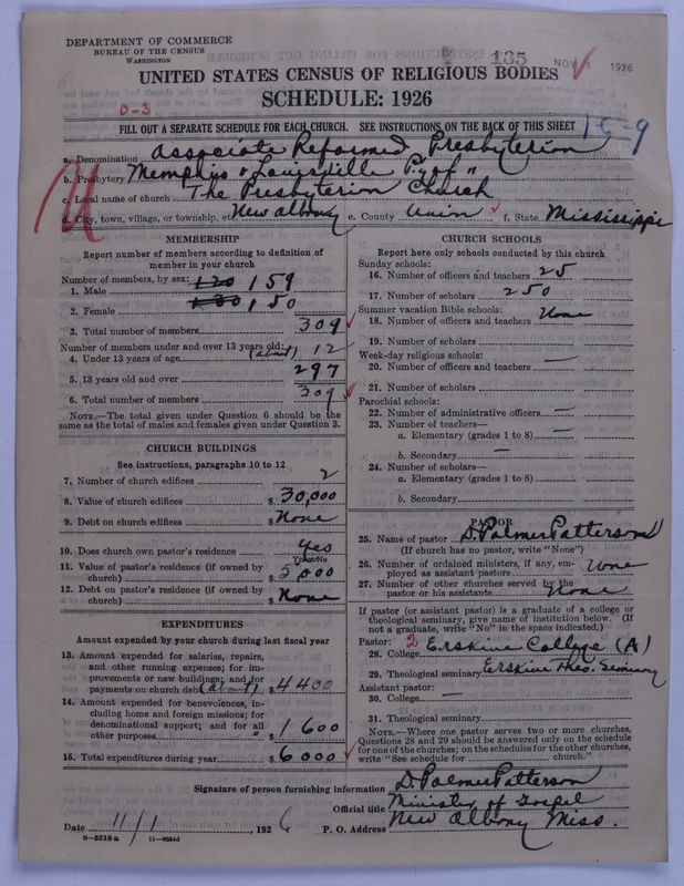 Scan of Associate Reformed Presbyterian Church: 135