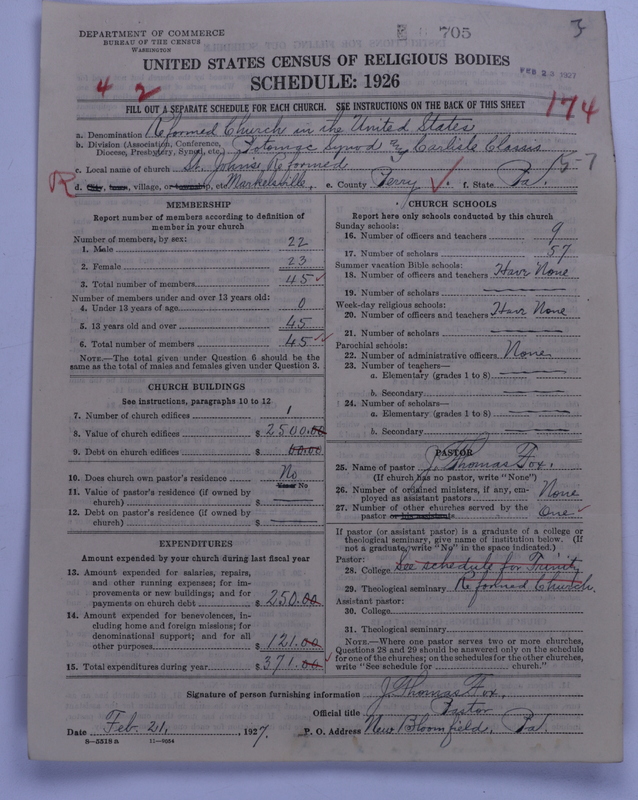 Scan of Reformed Church in the United States: 705
