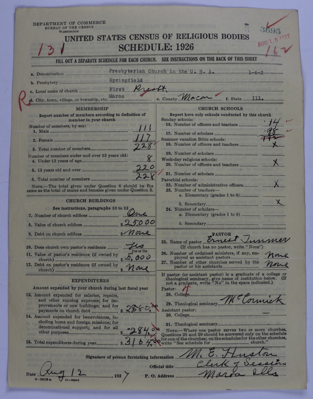Scan of Presbyterian Church in the United States of America: 3695