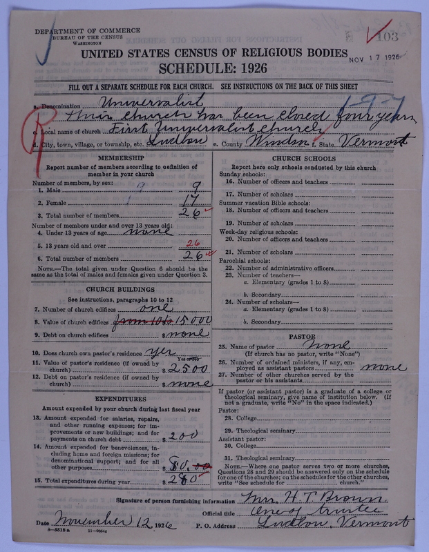 Scan of Universalist Church: 103