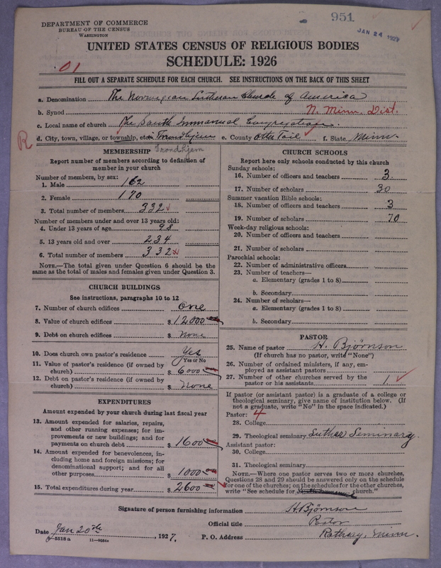 Scan of Norwegian Lutheran Church of America: 951