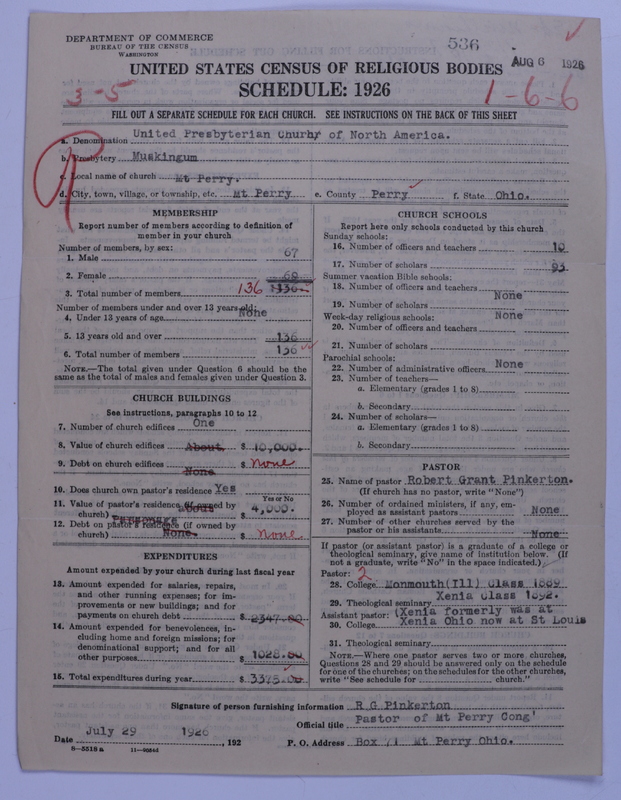 Scan of United Presbyterian Church of North America: 536