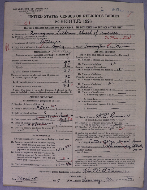 Scan of Norwegian Lutheran Church of America: 962
