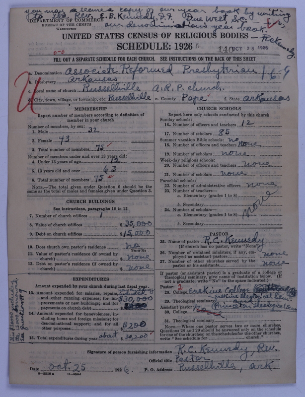 Scan of Associate Reformed Presbyterian Church: 140
