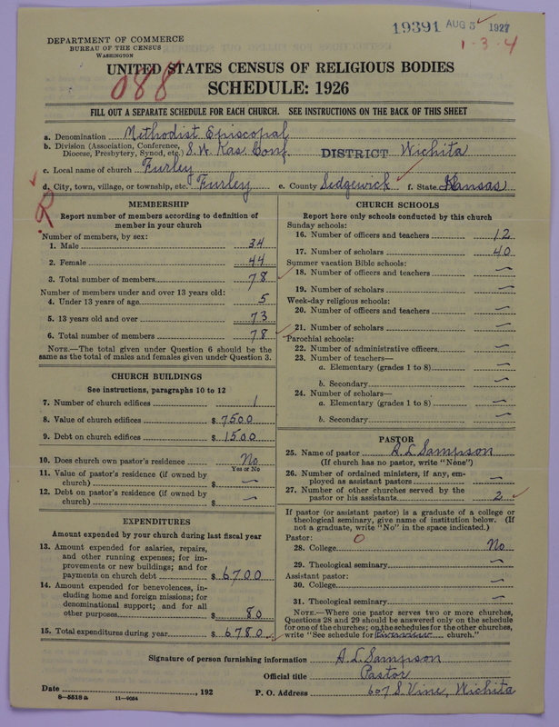 Scan of Methodist Episcopal Church: 19391
