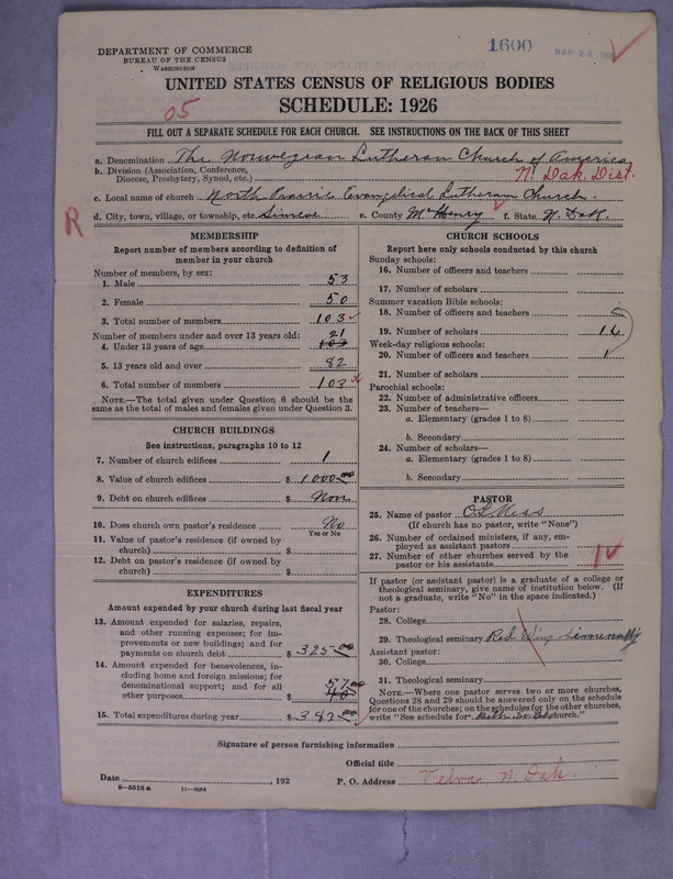 Scan of Norwegian Lutheran Church of America: 1600
