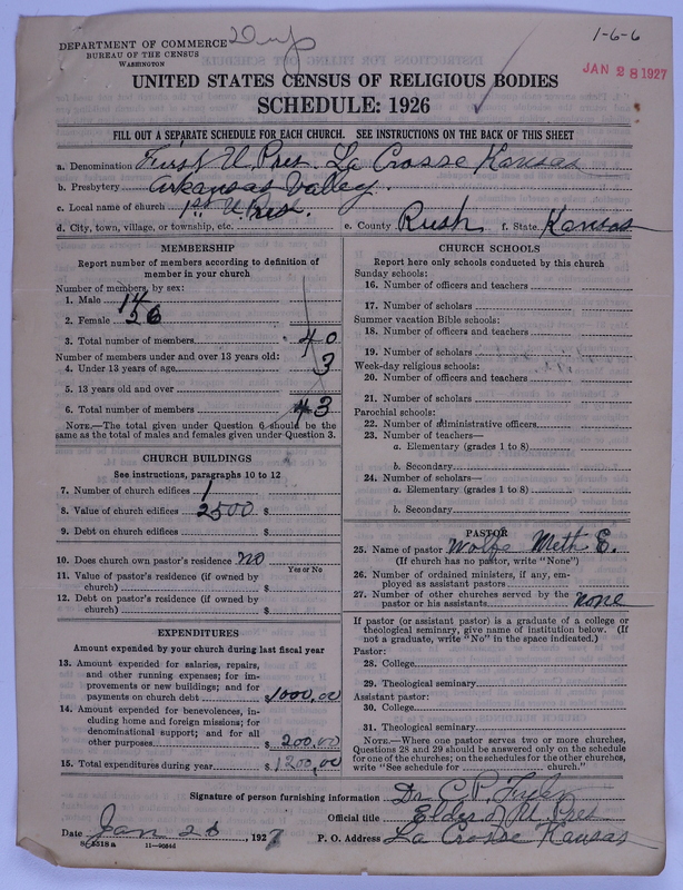 Scan of Federated Churches: