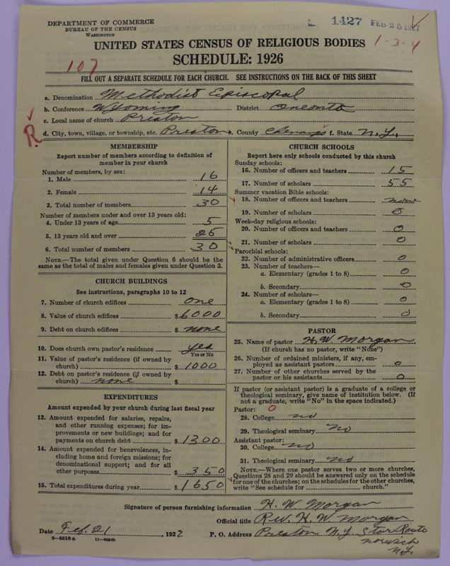 Scan of Methodist Episcopal Church: 1427