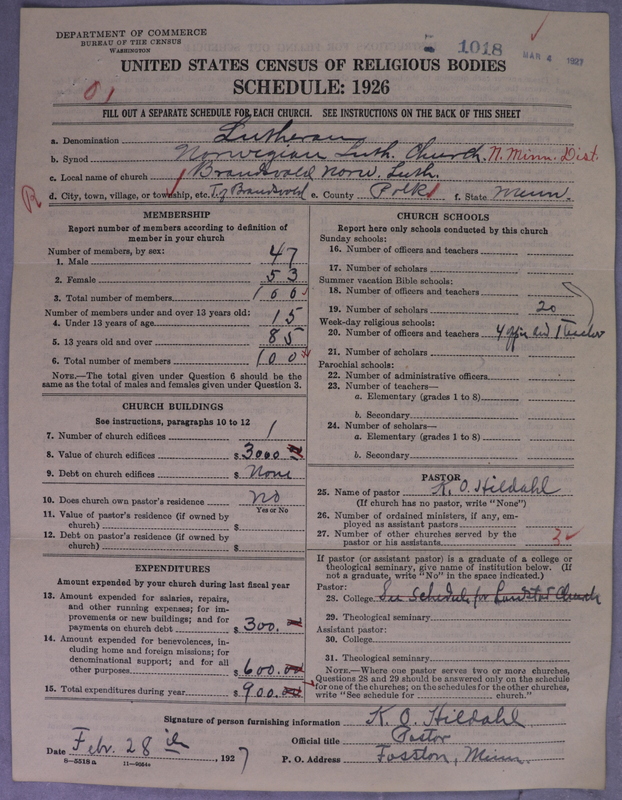 Scan of Norwegian Lutheran Church of America: 1018