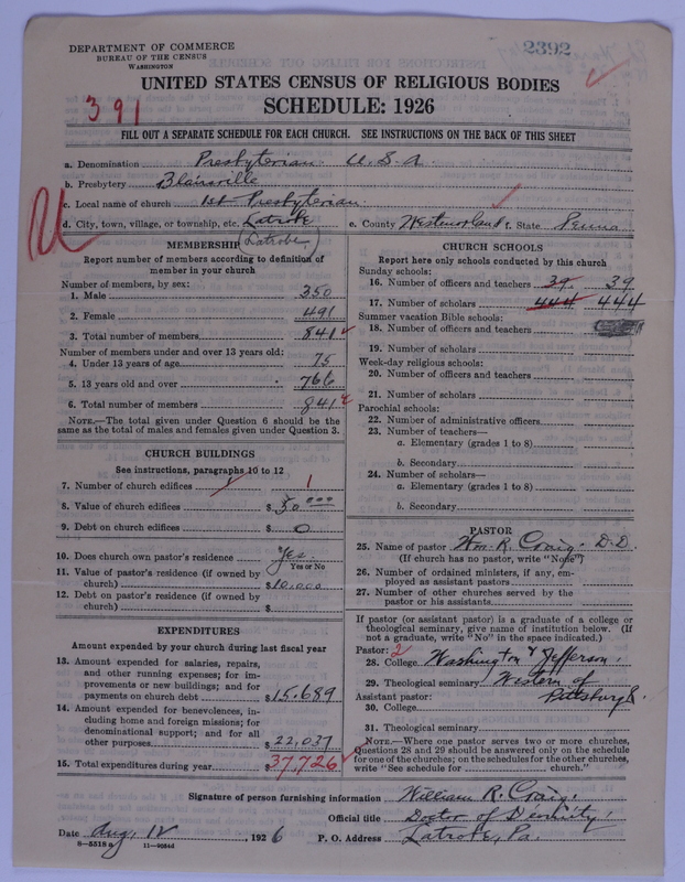 Scan of Presbyterian Church in the United States of America: 2392