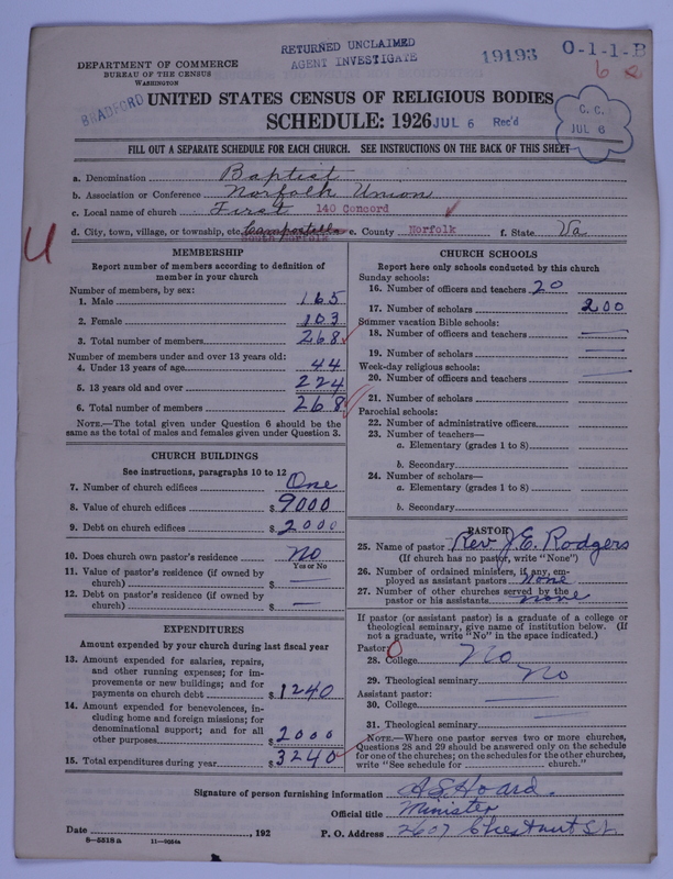 Scan of Negro Baptists: 19193
