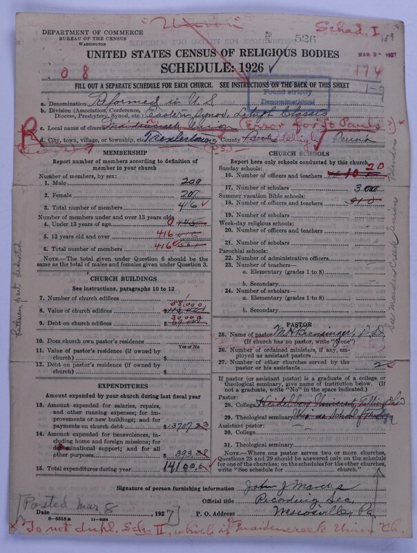 Scan of Reformed Church in the United States: 525