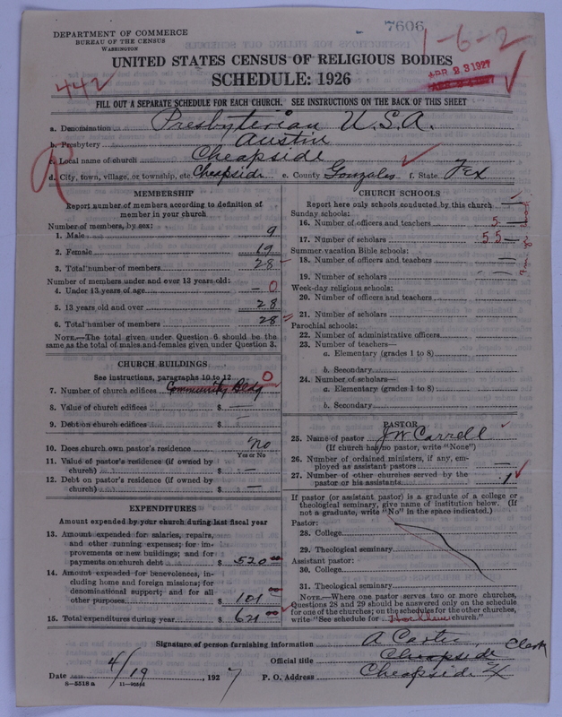 Scan of Presbyterian Church in the United States of America: 7606