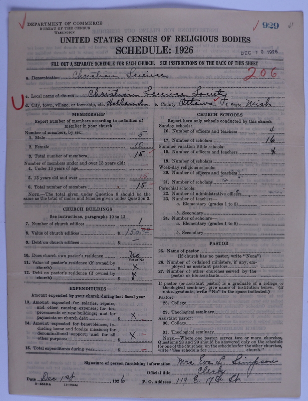 Scan of Church of Christ, Scientist: 929
