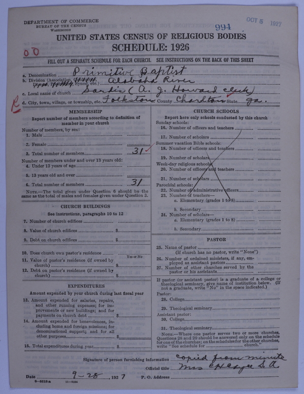 Scan of Primitive Baptists: 994