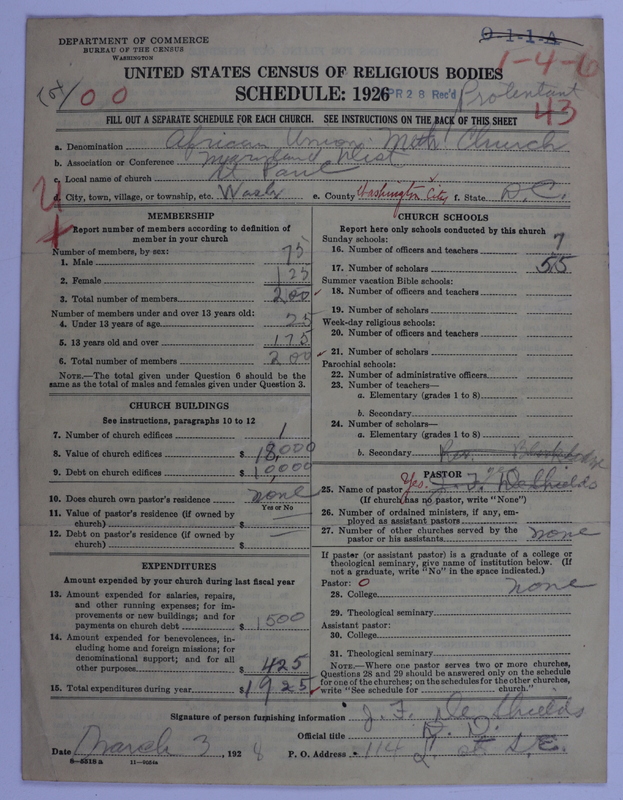 Scan of African Union Methodist Protestant Church: 43