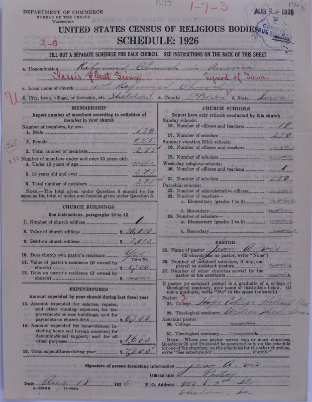 Scan of Reformed Church in America: 637