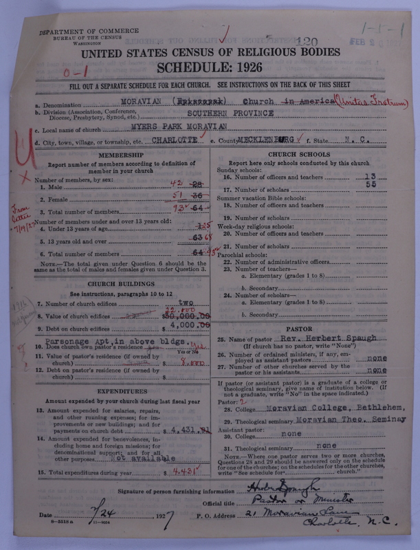Scan of Moravian Church in America: 120