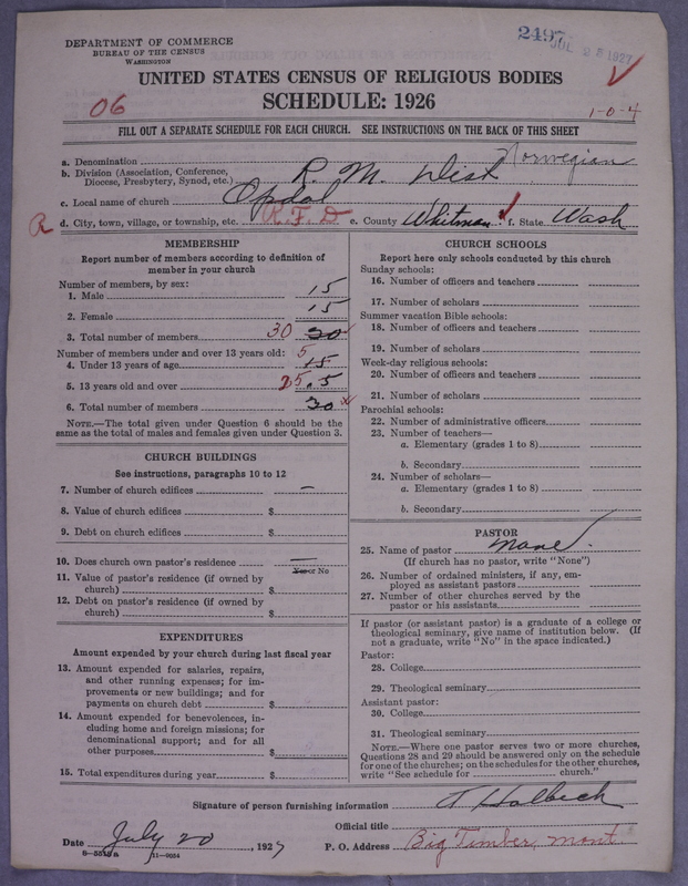 Scan of Norwegian Lutheran Church of America: 2498