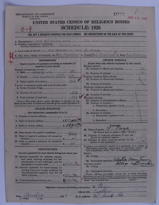 Scan of Salvation Army: 1019