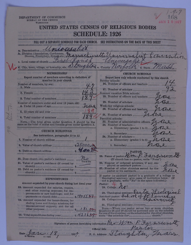 Scan of Universalist Church: 168