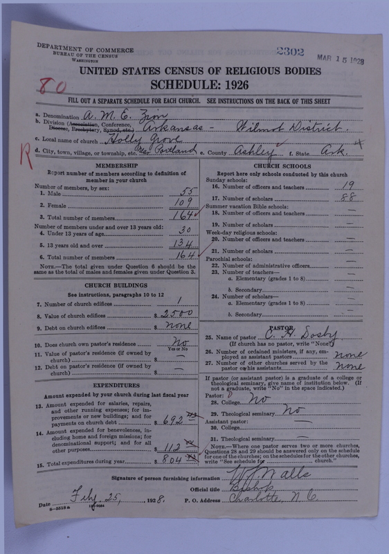 Scan of African Methodist Episcopal Zion Church: 2302