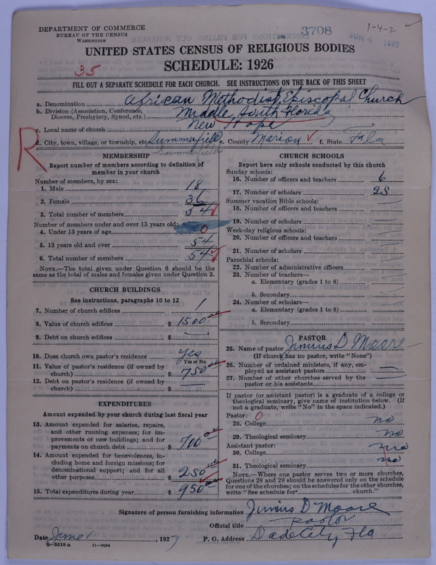 Scan of African Methodist Episcopal Church: 3708
