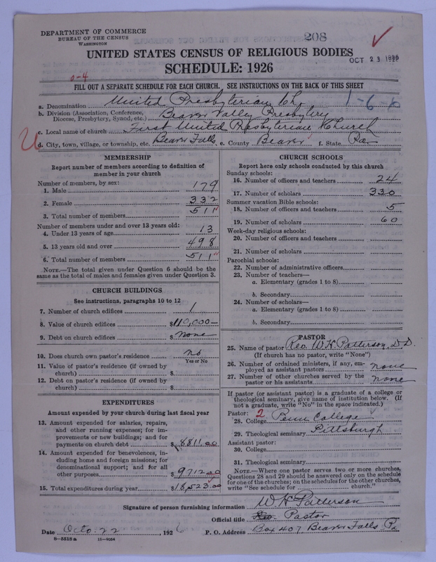 Scan of United Presbyterian Church of North America: 208