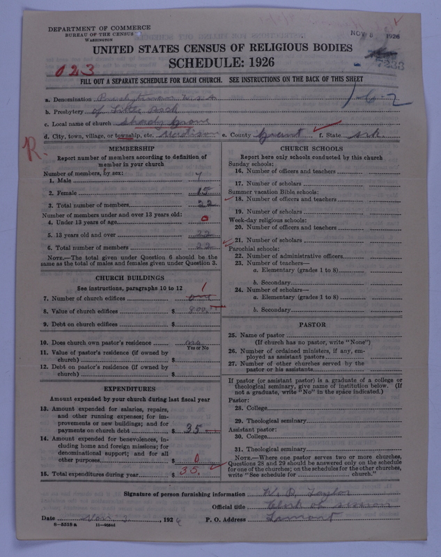 Scan of Presbyterian Church in the United States of America: 7233