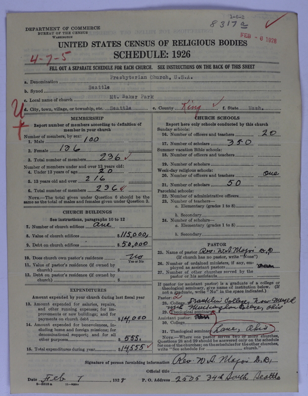 Scan of Presbyterian Church in the United States of America: 8317 A