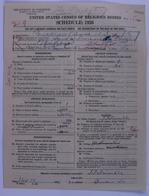 Scan of Presbyterian Church in the United States: 3018