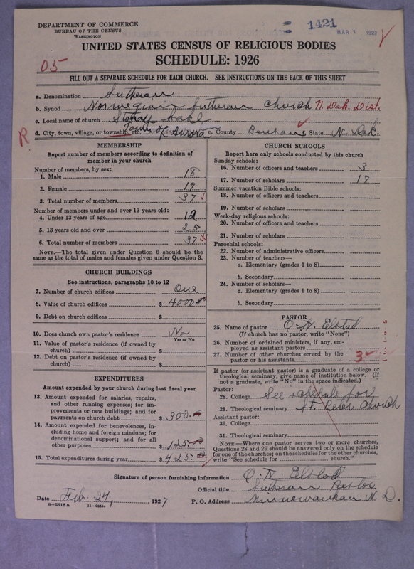 Scan of Norwegian Lutheran Church of America: 1421