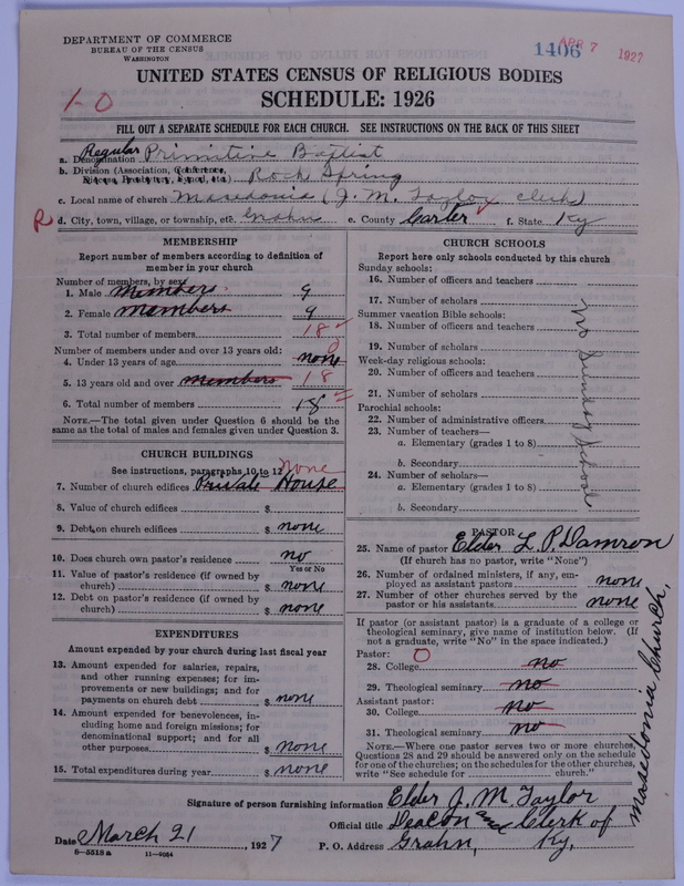 Scan of Primitive Baptists: 1406