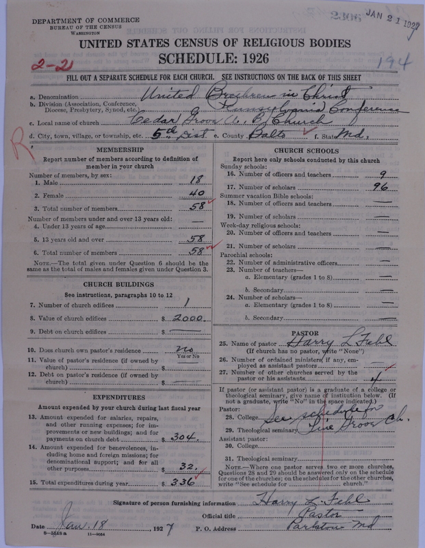 Scan of Church of the United Brethren in Christ: 2306