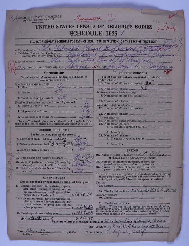 Scan of Federated Churches: