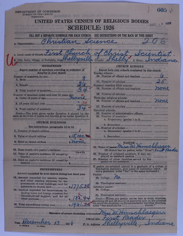 Scan of Church of Christ, Scientist: 605