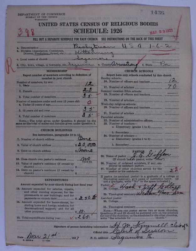 Scan of Presbyterian Church in the United States of America: 1436