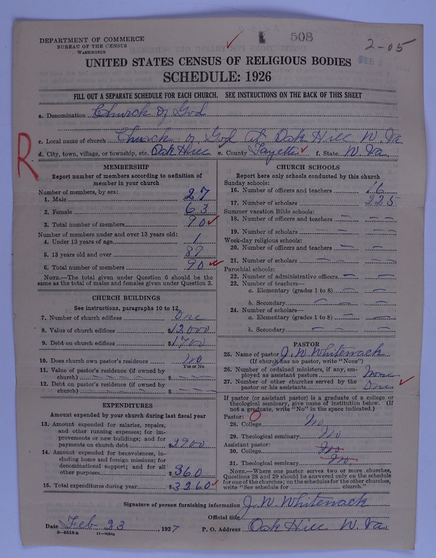 Scan of Church of God (Headquarters, Anderson, Ind.): 508