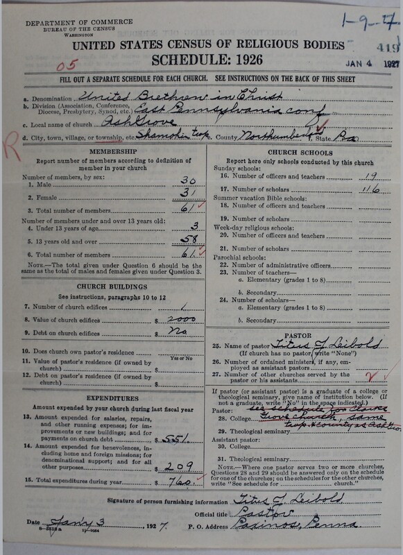 Scan of Church of the United Brethren in Christ: 419