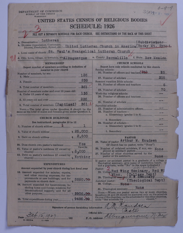 Scan of United Lutheran Church in America: 3561
